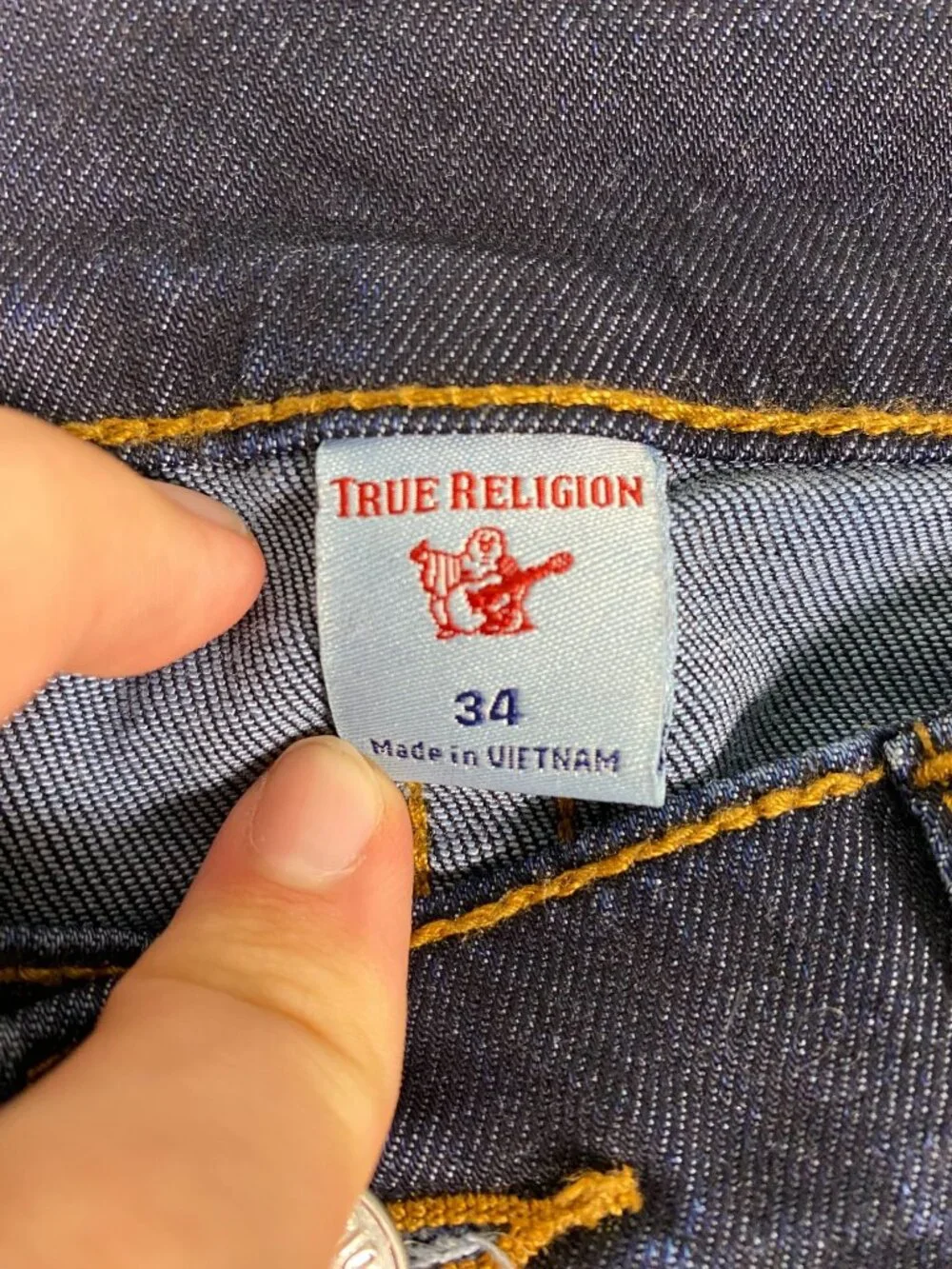 True Religion Geno Relaxed Slim Jeans 34 Dark Wash Denim Mens Casual Classic Fit